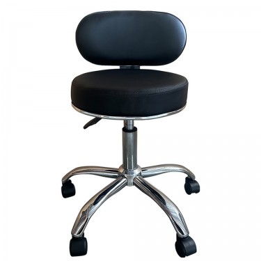 Καρέκλα Εργασίας ArteLibre FIRMEZA Μαύρο/Χρώμιο PU/Μέταλλο 47x47x67/78cm