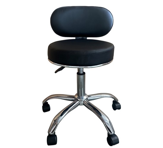 Καρέκλα Εργασίας ArteLibre FIRMEZA Μαύρο/Χρώμιο PU/Μέταλλο 47x47x67/78cm