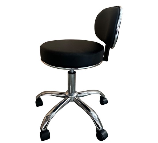 Καρέκλα Εργασίας ArteLibre FIRMEZA Μαύρο/Χρώμιο PU/Μέταλλο 47x47x67/78cm