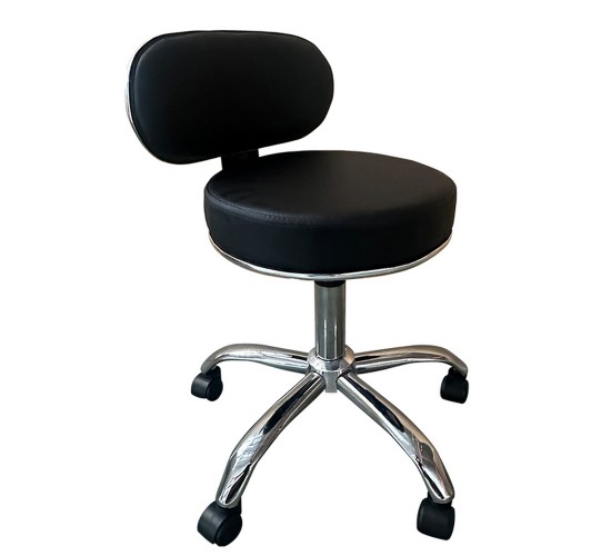 Καρέκλα Εργασίας ArteLibre FIRMEZA Μαύρο/Χρώμιο PU/Μέταλλο 47x47x67/78cm