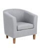 Πολυθρόνα ArteLibre FIORELLA Γκρι Ύφασμα 73x69x75cm