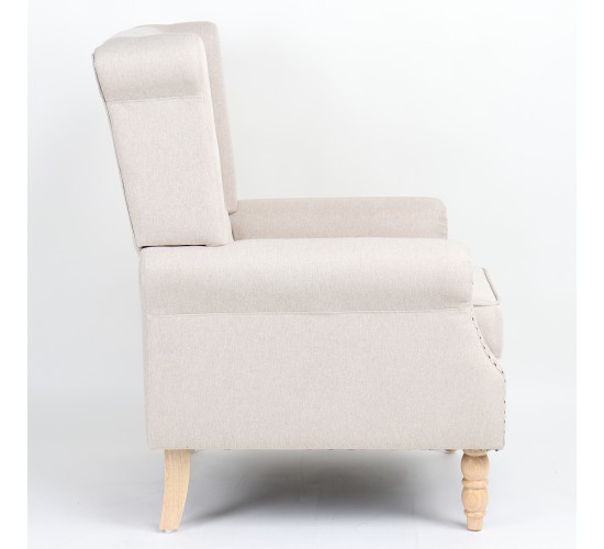 Πολυθρόνα ArteLibre OTTAVIA Μπεζ Ύφασμα 77x80x106cm