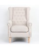 Πολυθρόνα ArteLibre OTTAVIA Μπεζ Ύφασμα 77x80x106cm