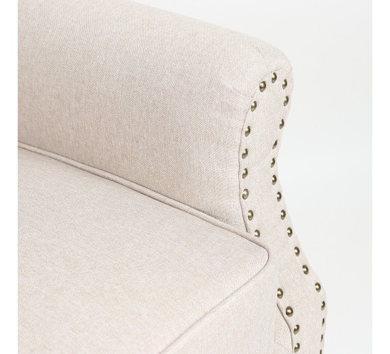 Πολυθρόνα ArteLibre OTTAVIA Μπεζ Ύφασμα 77x80x106cm