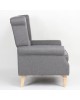 Πολυθρόνα ArteLibre OTTAVIA Σκούρο Γκρι Ύφασμα 77x80x106cm