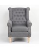 Πολυθρόνα ArteLibre OTTAVIA Σκούρο Γκρι Ύφασμα 77x80x106cm