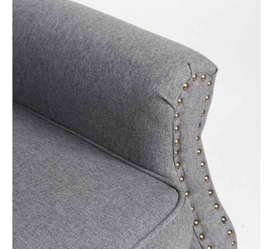 Πολυθρόνα ArteLibre OTTAVIA Σκούρο Γκρι Ύφασμα 77x80x106cm