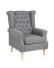 Πολυθρόνα ArteLibre OTTAVIA Σκούρο Γκρι Ύφασμα 77x80x106cm