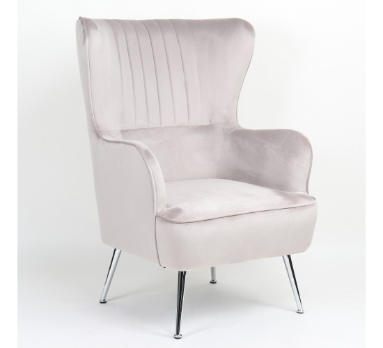 Πολυθρόνα ArteLibre VITTORIA Καφέ Βελούδο 76x79x101cm