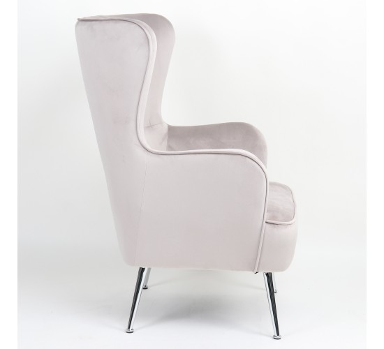 Πολυθρόνα ArteLibre VITTORIA Καφέ Βελούδο 76x79x101cm