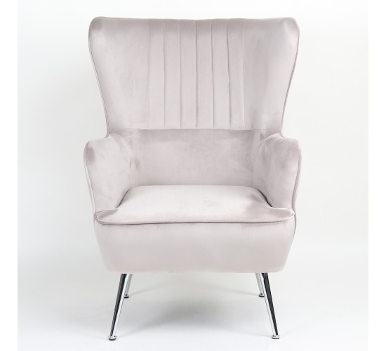 Πολυθρόνα ArteLibre VITTORIA Καφέ Βελούδο 76x79x101cm