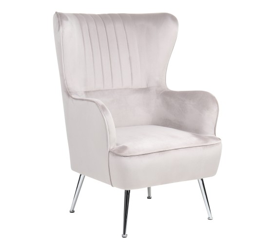 Πολυθρόνα ArteLibre VITTORIA Καφέ Βελούδο 76x79x101cm