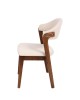 Καρέκλα Τραπεζαρίας ArteLibre ISMENE Μπεζ/Καρυδί Ξύλο/Ύφασμα 52.5x56x83cm