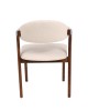 Καρέκλα Τραπεζαρίας ArteLibre ISMENE Μπεζ/Καρυδί Ξύλο/Ύφασμα 52.5x56x83cm