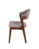 Καρέκλα Τραπεζαρίας ArteLibre ISMENE Γκρι/Καρυδί Ξύλο/Ύφασμα 52.5x56x83cm
