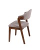 Καρέκλα Τραπεζαρίας ArteLibre ISMENE Γκρι/Καρυδί Ξύλο/Ύφασμα 52.5x56x83cm