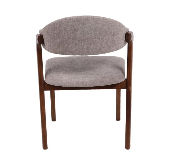 Καρέκλα Τραπεζαρίας ArteLibre ISMENE Γκρι/Καρυδί Ξύλο/Ύφασμα 52.5x56x83cm