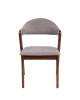 Καρέκλα Τραπεζαρίας ArteLibre ISMENE Γκρι/Καρυδί Ξύλο/Ύφασμα 52.5x56x83cm