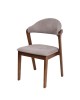 Καρέκλα Τραπεζαρίας ArteLibre ISMENE Γκρι/Καρυδί Ξύλο/Ύφασμα 52.5x56x83cm
