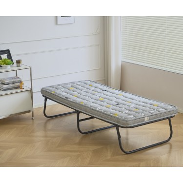 Κρεβάτι Σπαστό ArteLibre FLEXREST Με Στρώμα Πάχους 12cm Μαύρο Μέταλλο 180x80x33cm