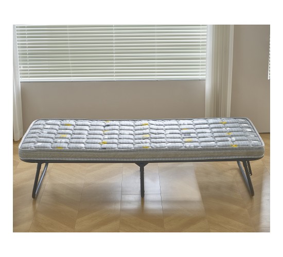 Κρεβάτι Σπαστό ArteLibre FLEXREST Με Στρώμα Πάχους 12cm Μαύρο Μέταλλο 180x80x33cm