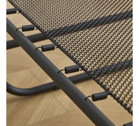 Κρεβάτι Σπαστό ArteLibre FLEXREST Με Στρώμα Πάχους 12cm Μαύρο Μέταλλο 180x80x33cm