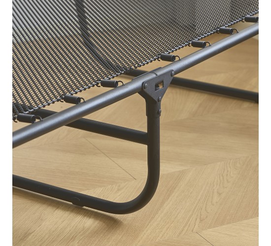 Κρεβάτι Σπαστό ArteLibre FLEXREST Με Στρώμα Πάχους 12cm Μαύρο Μέταλλο 180x80x33cm