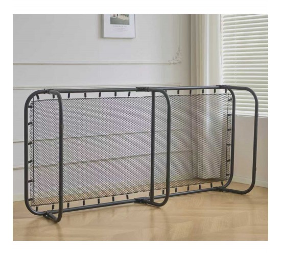 Κρεβάτι Σπαστό ArteLibre FLEXREST Με Στρώμα Πάχους 12cm Μαύρο Μέταλλο 180x80x33cm