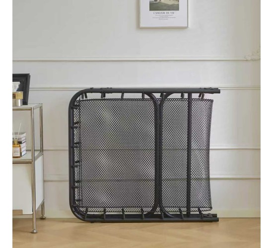 Κρεβάτι Σπαστό ArteLibre FLEXREST Με Στρώμα Πάχους 12cm Μαύρο Μέταλλο 180x80x33cm