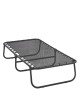 Κρεβάτι Σπαστό ArteLibre FLEXREST Με Στρώμα Πάχους 12cm Μαύρο Μέταλλο 180x80x33cm