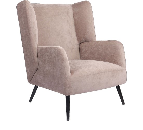 Πολυθρόνα ArteLibre NORA Καφέ Ανοιχτό Ύφασμα/Μέταλλο 100x80x89cm