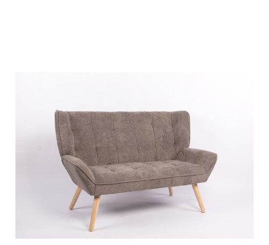 Καναπές ArteLibre NESTO Γκρι Ύφασμα/Ξύλο 86x126x78cm