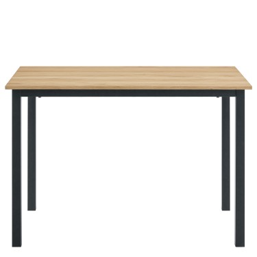 Τραπέζι Τραπεζαρίας ArteLibre VERDELL Sonoma/Μαύρο Μέταλλο/Μοριοσανίδα 110x70x76cm