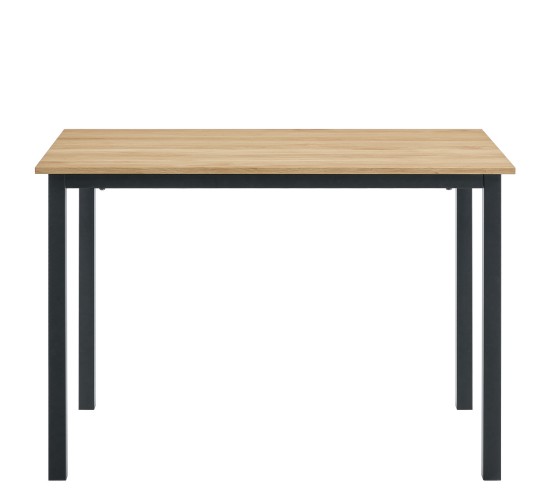 Τραπέζι Τραπεζαρίας ArteLibre VERDELL Sonoma/Μαύρο Μέταλλο/Μοριοσανίδα 110x70x76cm