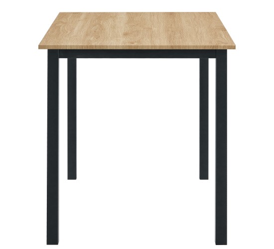 Τραπέζι Τραπεζαρίας ArteLibre VERDELL Sonoma/Μαύρο Μέταλλο/Μοριοσανίδα 110x70x76cm