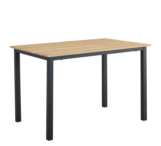 Τραπέζι Τραπεζαρίας ArteLibre VERDELL Sonoma/Μαύρο Μέταλλο/Μοριοσανίδα 110x70x76cm