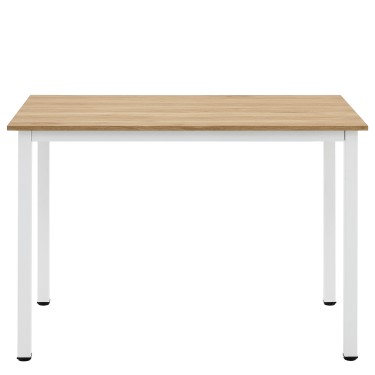 Τραπέζι Τραπεζαρίας ArteLibre VERDELL Sonoma/Λευκό Μέταλλο/Μοριοσανίδα 110x70x76cm