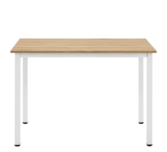 Τραπέζι Τραπεζαρίας ArteLibre VERDELL Sonoma/Λευκό Μέταλλο/Μοριοσανίδα 110x70x76cm