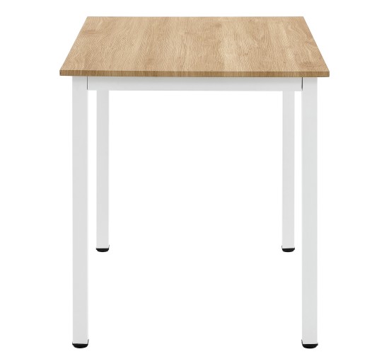 Τραπέζι Τραπεζαρίας ArteLibre VERDELL Sonoma/Λευκό Μέταλλο/Μοριοσανίδα 110x70x76cm