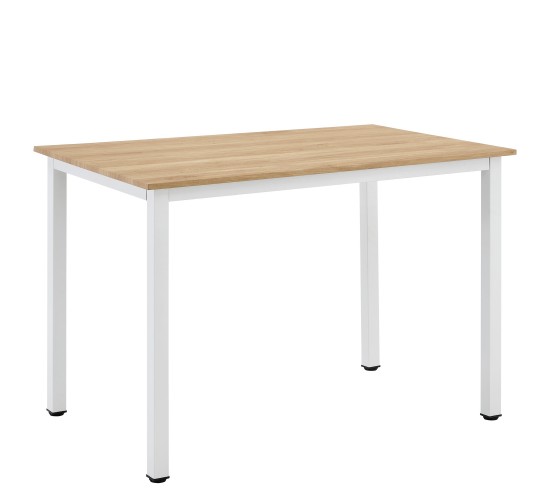 Τραπέζι Τραπεζαρίας ArteLibre VERDELL Sonoma/Λευκό Μέταλλο/Μοριοσανίδα 110x70x76cm