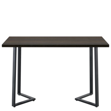 Τραπέζι Τραπεζαρίας ArteLibre WINFORD Καρυδί/Μαύρο Μέταλλο/Μοριοσανίδα 120x70x76cm