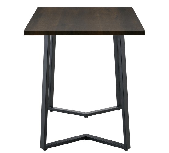 Τραπέζι Τραπεζαρίας ArteLibre WINFORD Καρυδί/Μαύρο Μέταλλο/Μοριοσανίδα 120x70x76cm