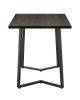 Τραπέζι Τραπεζαρίας ArteLibre WINFORD Καρυδί/Μαύρο Μέταλλο/Μοριοσανίδα 120x70x76cm