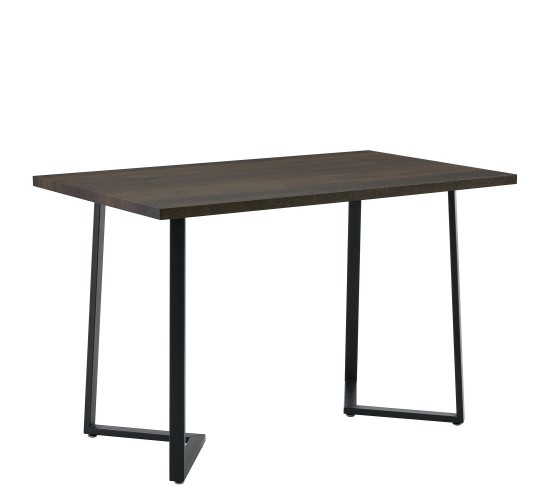 Τραπέζι Τραπεζαρίας ArteLibre WINFORD Καρυδί/Μαύρο Μέταλλο/Μοριοσανίδα 120x70x76cm