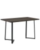 Τραπέζι Τραπεζαρίας ArteLibre WINFORD Καρυδί/Μαύρο Μέταλλο/Μοριοσανίδα 120x70x76cm