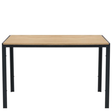 Τραπέζι Τραπεζαρίας ArteLibre CRESTMERE Sonoma/Μαύρο Μέταλλο/Μοριοσανίδα 120x70x75cm