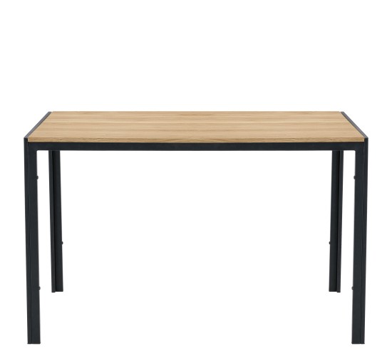 Τραπέζι Τραπεζαρίας ArteLibre CRESTMERE Sonoma/Μαύρο Μέταλλο/Μοριοσανίδα 120x70x75cm