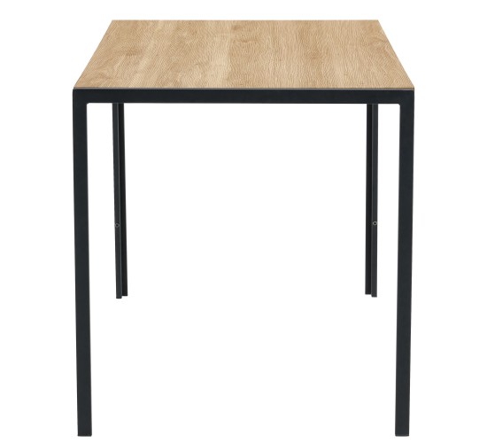 Τραπέζι Τραπεζαρίας ArteLibre CRESTMERE Sonoma/Μαύρο Μέταλλο/Μοριοσανίδα 120x70x75cm