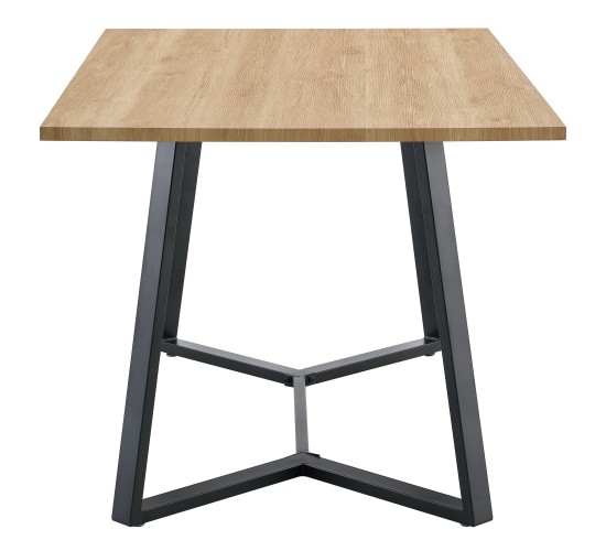 Τραπέζι Τραπεζαρίας ArteLibre DUNSMERE Sonoma/Μαύρο Μέταλλο/Μοριοσανίδα 160x90x75cm