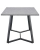 Τραπέζι Τραπεζαρίας ArteLibre DUNSMERE Γκρι Μάρμαρο/Μαύρο Μέταλλο/Μοριοσανίδα 160x90x75cm